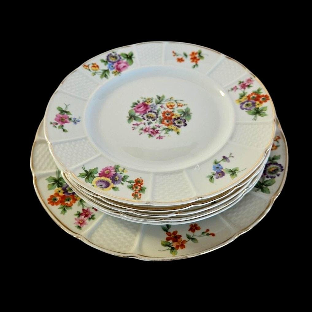 Rosenthal Bavaria “rosemary” Antique 1923 Floral Plates Set (1