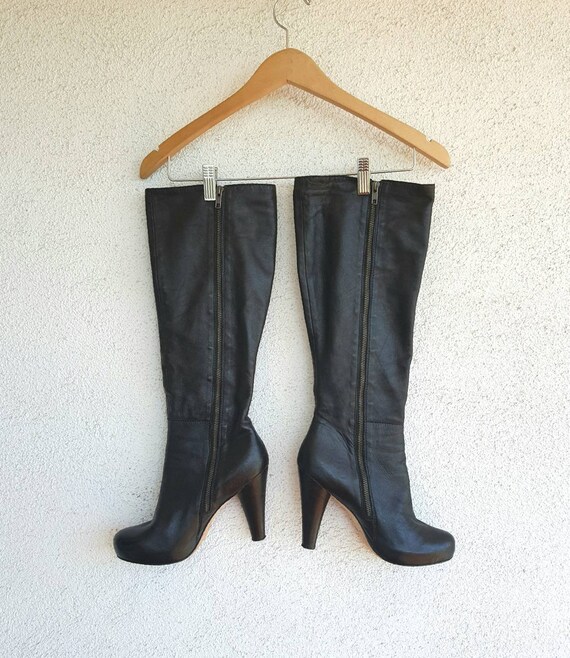 black vintage boots