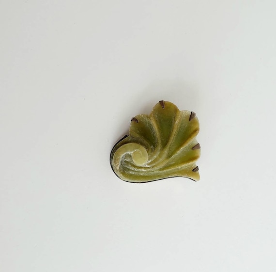 Signed Eisenberg Brooch, Chartreuse Jewelry, 1940s