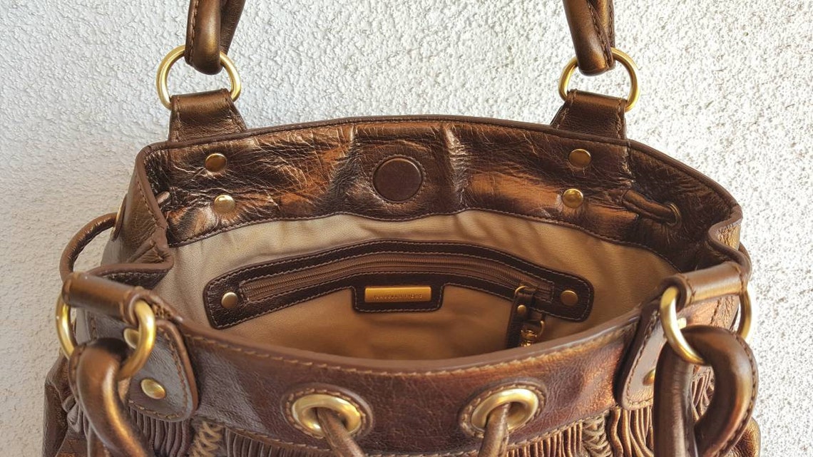 Vintage Leather Purse Gorgeous Isabella Fiore Leather Bag | Etsy