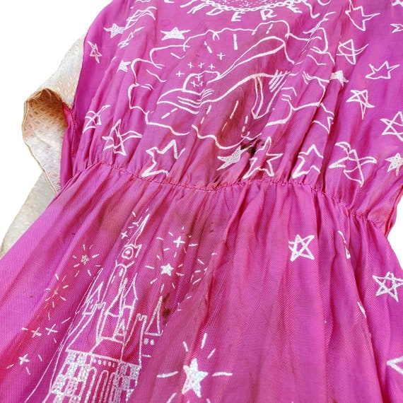 Vintage 50s 60s Costume Cinderella Pink Dress 4T … - image 7