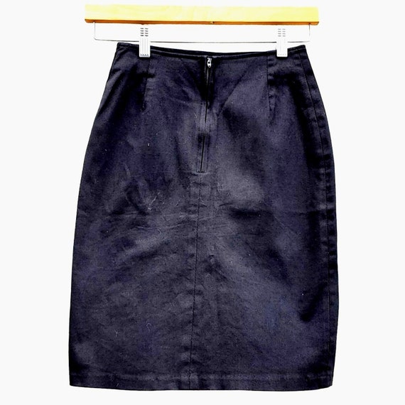 Black Skirt XS Mary Dzenutis Vintage 80s XS Red L… - image 5