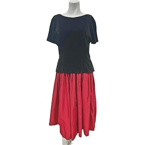 50s Skirt Set Red Black 6 VFG
