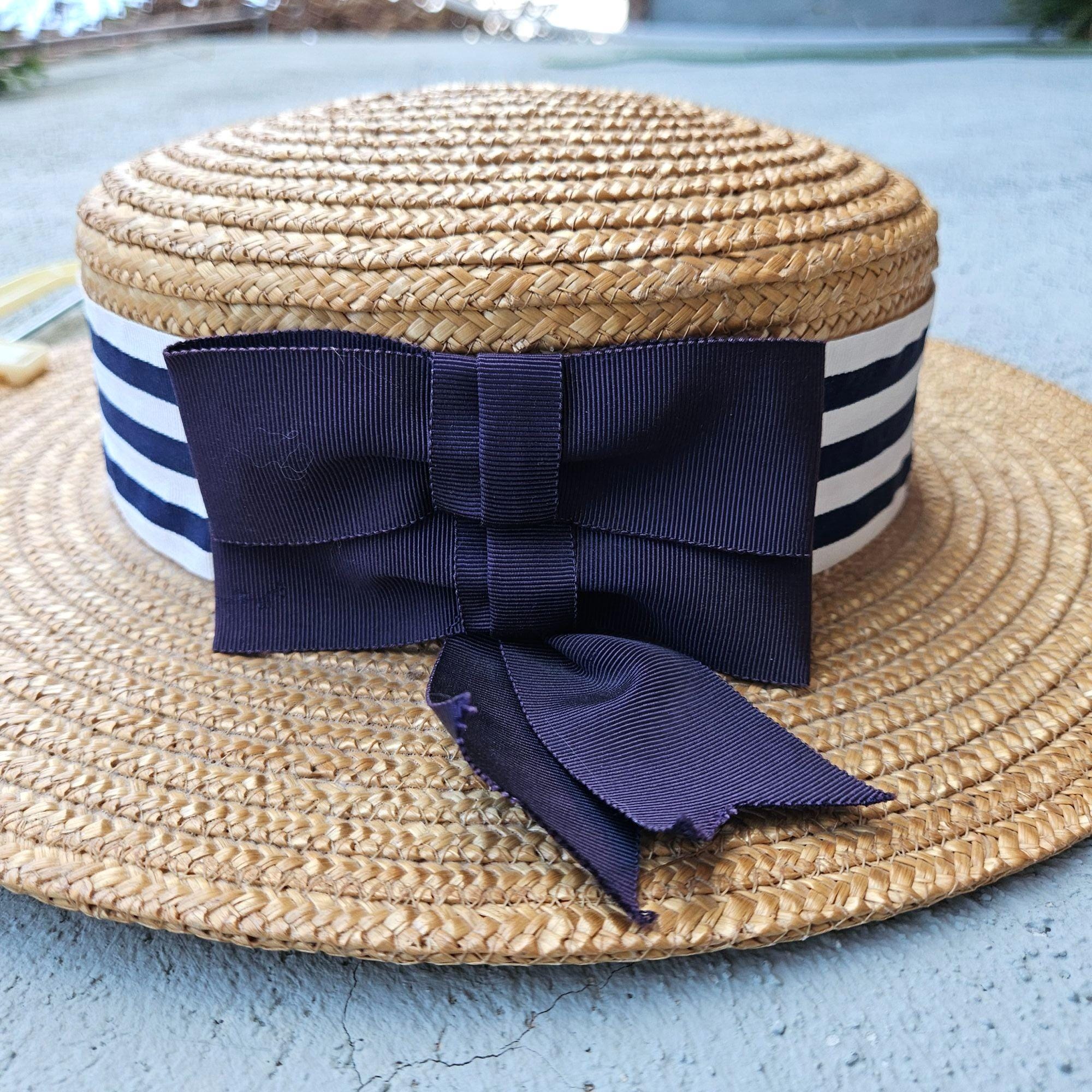Vintage Laura Ashley 100% Straw Made in Great Britain Romantic Wide-Brim Hat Laura Ashley Straw Hats for Women for sale | eBay main image 3
