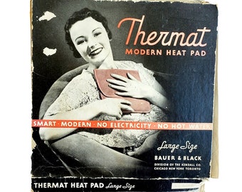 Vintage Decor Thermat Modern Heat Pad Medical Supply 1930s 1940s