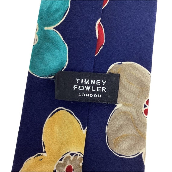 Timney Fowler Tie London Designer Mod Floral Neck… - image 8