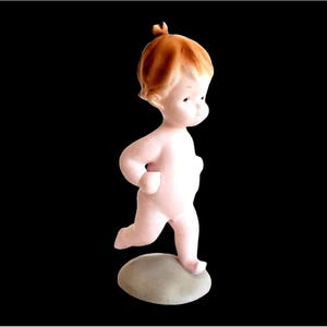 Toddler Girl Bisque Porcelain Figurine Redhead