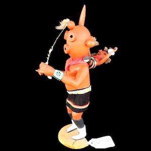 Vintage Hopi Double Mudhead Katsina Doll Kachina Chapella 1940s Child on Back