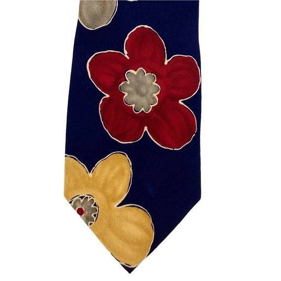 Timney Fowler Tie London Designer Mod Floral Neck… - image 7