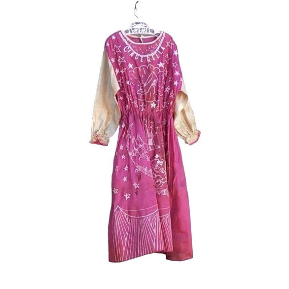 Vintage 50s 60s Costume Cinderella Pink Dress 4T … - image 1