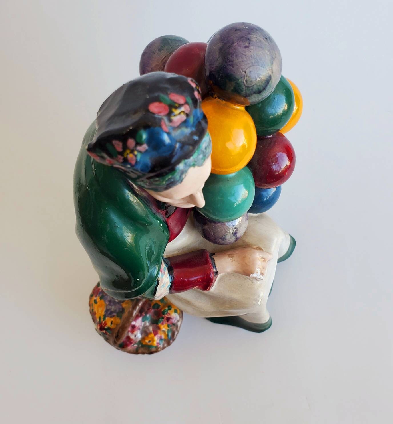 Chalkware Figures Plaster of Paris Old Balloon Seller Old Etsy