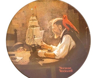 Norman Rockwell Vintage Plate The Ship Builder Father's Day Gift