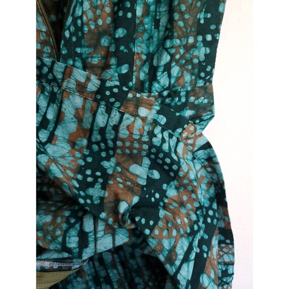 Vintage Batik Fit and Flare Dress 60s 70s Women S… - image 4