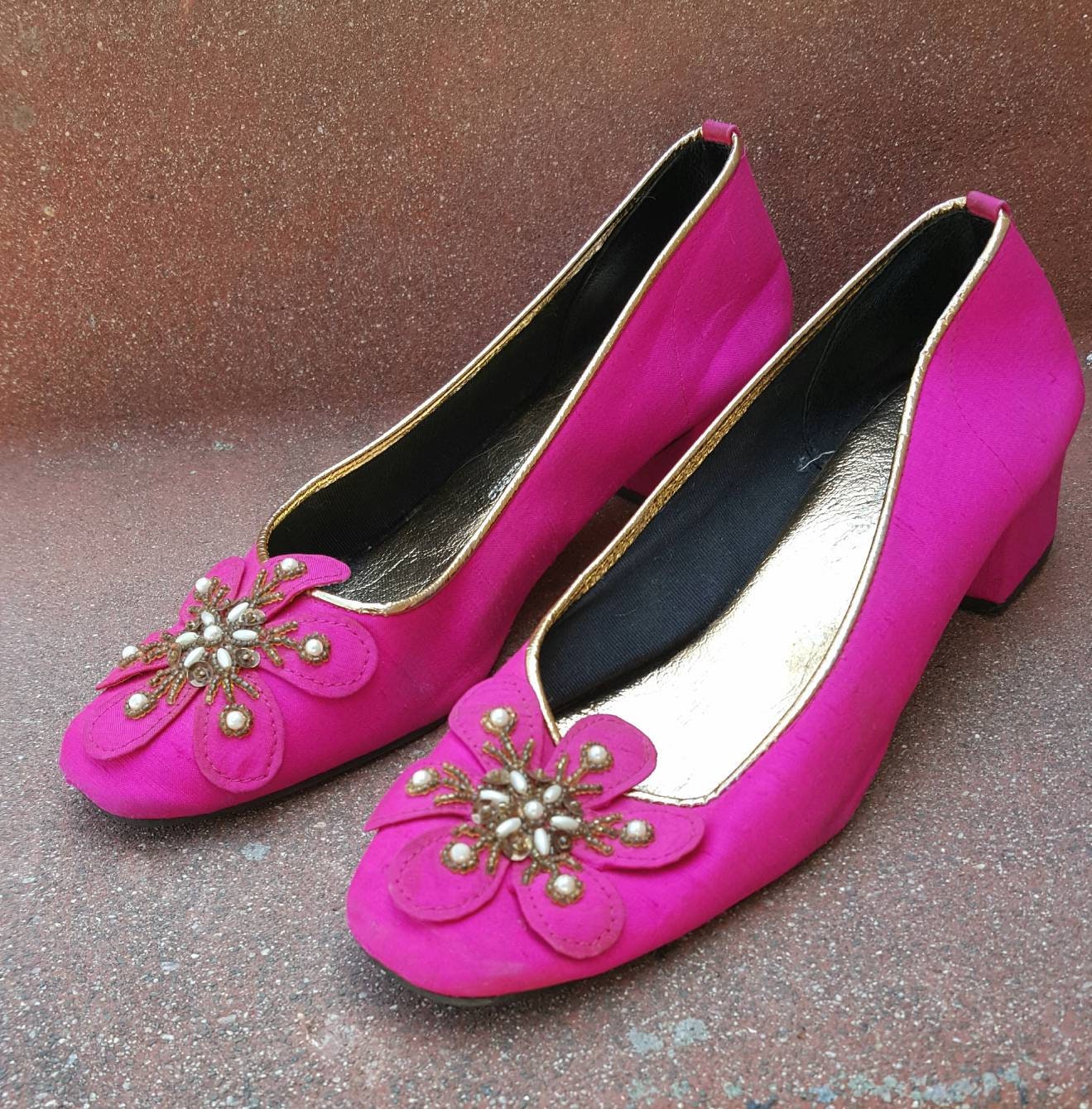 Pink Vintage Shoes Women Vintage Shoes Size 6 Pink Shoes for Etsy