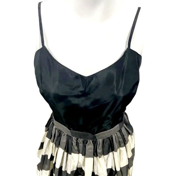 Vintage Silk Taffeta Skirt and Top Set Small, 195… - image 3