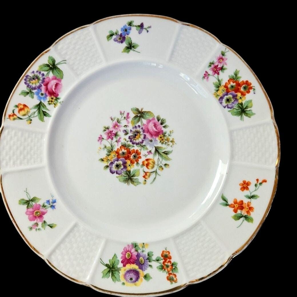 Rosenthal Bavaria “rosemary” Antique 1923 Floral Plates Set (1