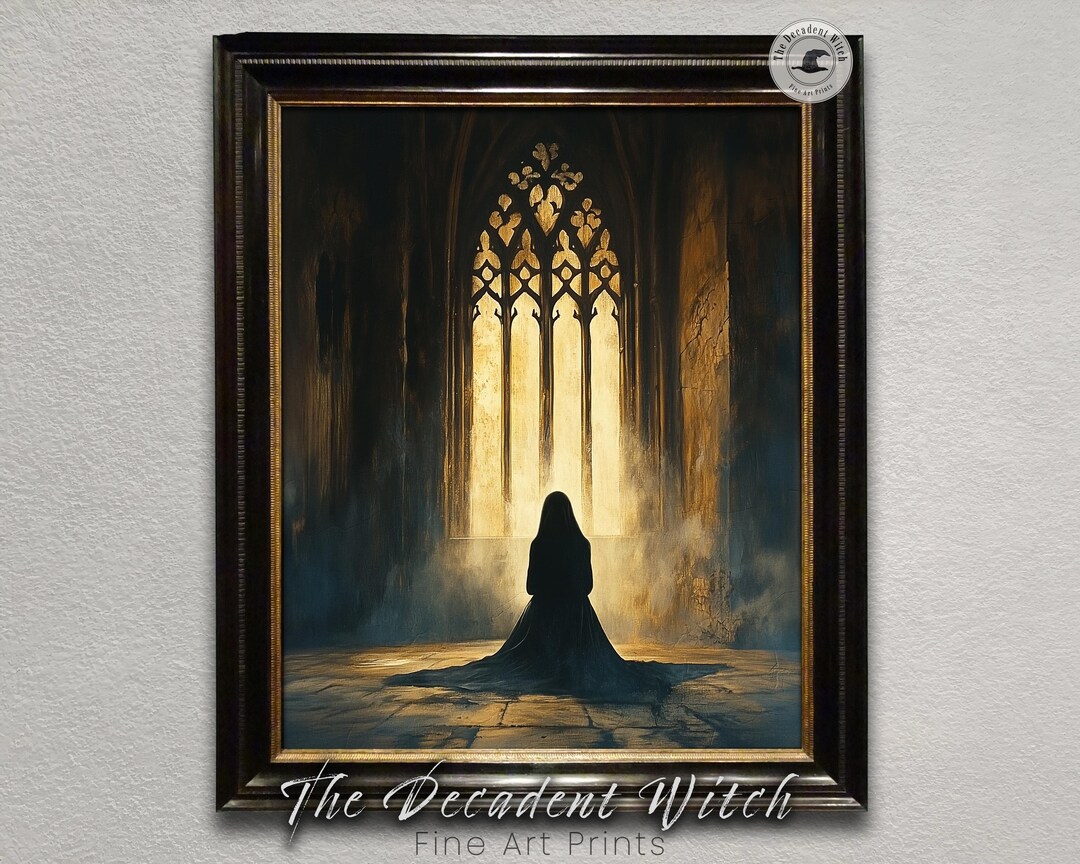 Gothic Cathedral Wall Art | Dark Academia Printable | Moody Church ...