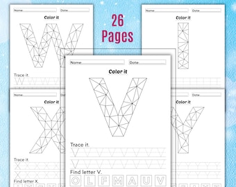Alphabet Tracing Worksheets for Kids | Handwriting Practice Printable | Letter Formation for Kindergarten Preschool Homeschool