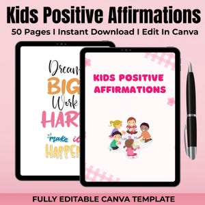 Cartões de Afirmação para Crianças para Imprimir, Cartões Motivacionais de Afirmação Positiva, Saúde Mental Infantil, Cartões de Ansiedade Infantil, Cartão de Incentivo
