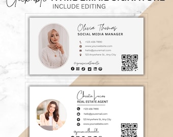 Professional Email Signature Template | Real Estate, Business (Digital Download)