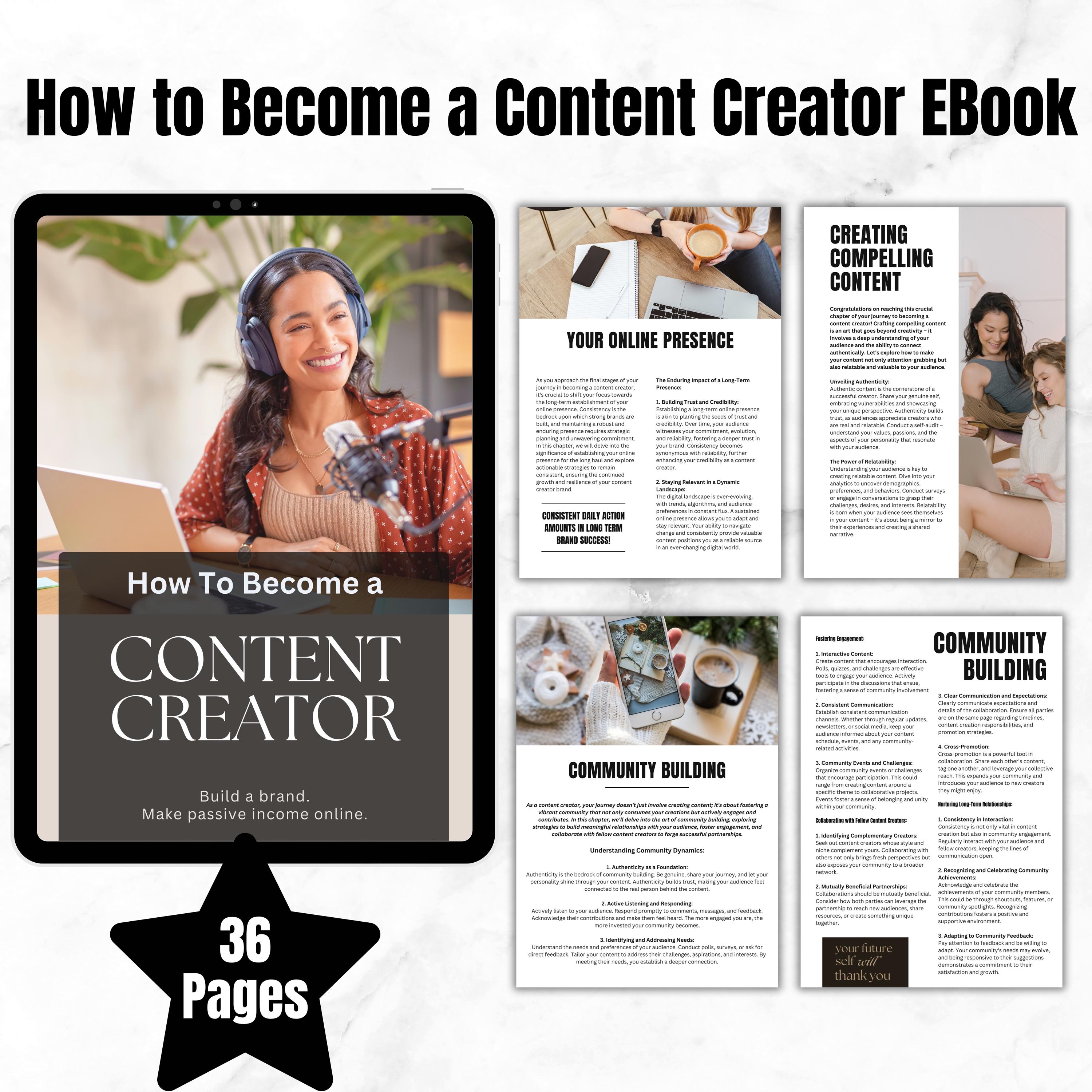 Content Creator PLR Ebook, Canva Editable, Master Resell Rights - Etsy