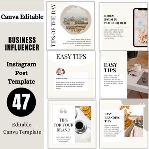 Business Influencer Instagram Post Template Engagierende Tipps Instagram Instagram Engagement Gruppen Social Media Booster Blei Magnet, IG-79