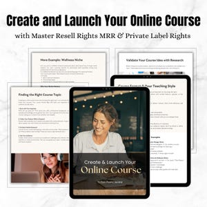 Create & Launch Your Online Course Guide | Master Resell Rights eBook | Passive Income From Home |Private Label Rights |PLR Digital Products