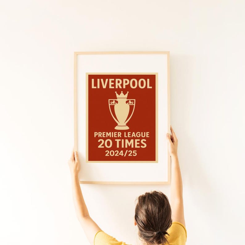 Liverpool Champions 24/25 Digital Print – Premier League Winners Poster ...