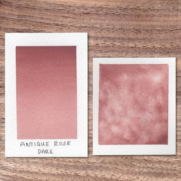 Antique Rose, Dark - Pink Handmade Watercolor Paint - Half Pan - Full Pan - Skin Tone