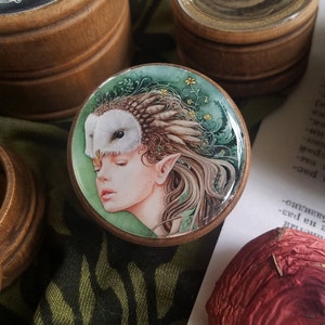 Owl Maiden Dream Box Barn Owl Trinket Keepsake Nature Spiritual Magic image 1