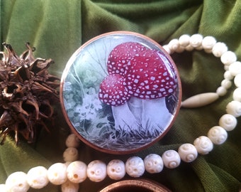 Mushroom - Dream Box - Keepsake - Trinket - Jewelry