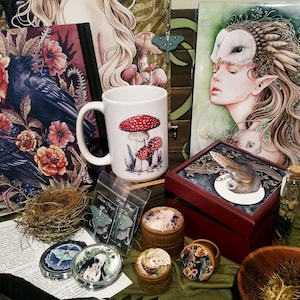 Mystery Box Fantasy and Nature Art Grab Bag Surprise Stickers, Mirrors, Prints, Bookmarks and so much More image 2