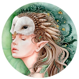 Owl Maiden Dream Box Barn Owl Trinket Keepsake Nature Spiritual Magic image 3