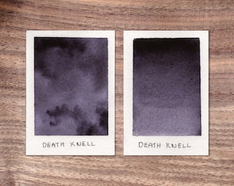 Death Knell - Amethyst Purple - Handmade Watercolor Paint - Half Pan - Semi-Granulating Semi-Separating
