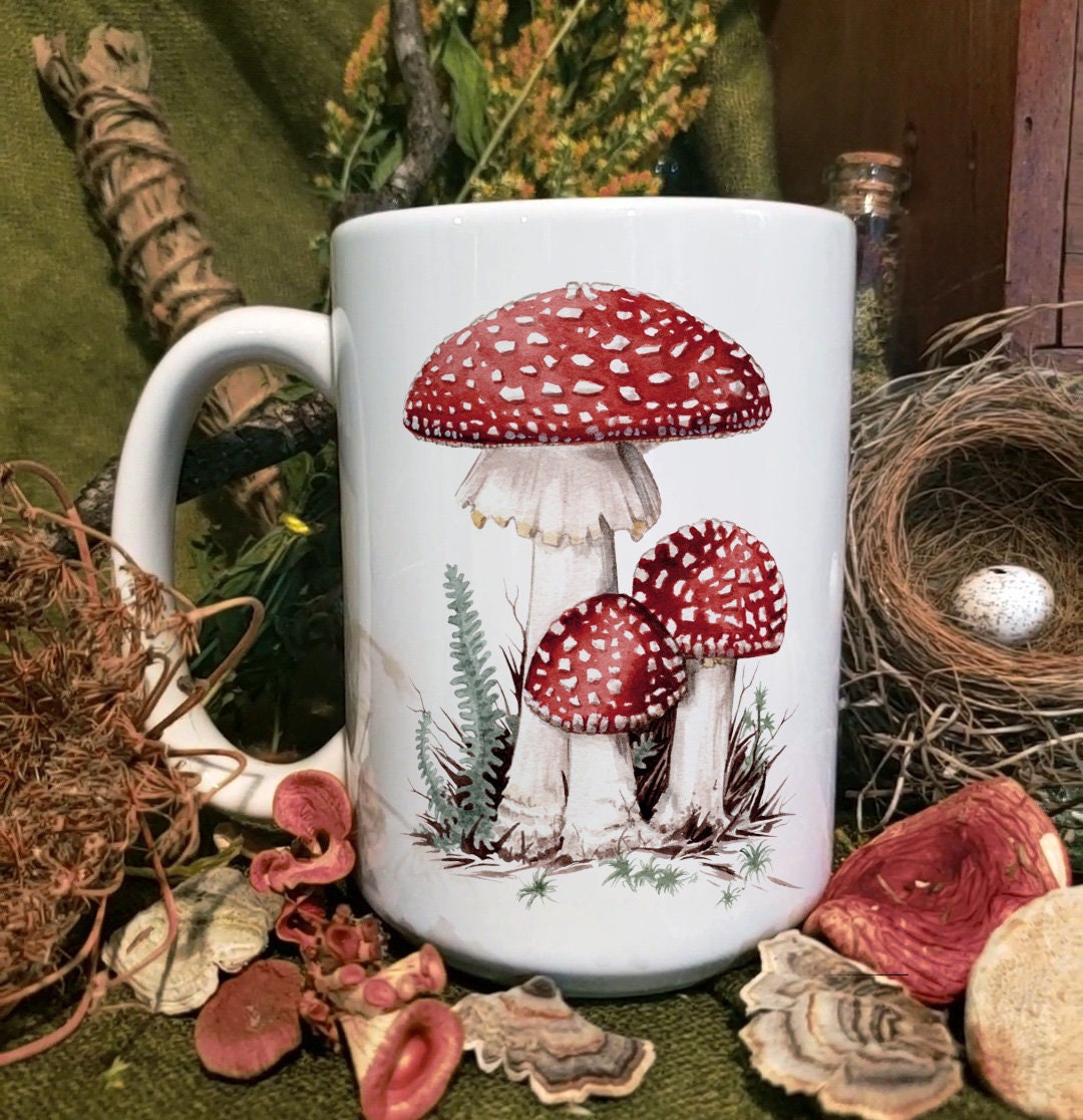 Spotted Red Lid Mushroom Mug