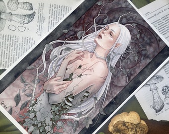 Wither Fantasy Art Print - Dark - spiritual - Goblin Core - Witchcraft - Pagan