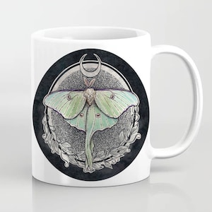 Luna Moth - 11oz or 15oz Mug - Coffee and Tea