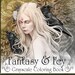Coloring Book - Fantasy and Fey - Grayscale - Fairy - Adult Intermediate - PDF Digital Download