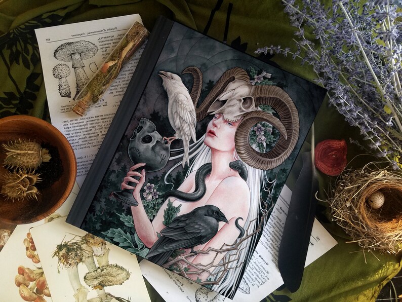 Poison Path Journal / Notebook / Sketchbook - Witch - Raven - Skull ...