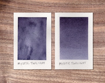 Mystic Twilight - Blue Violet- Handmade Watercolor Paint - Half Pan - Granulating and Color Separating