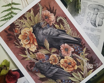 Raven's Whisper Fine Art Print - Crow - Raven - Dark