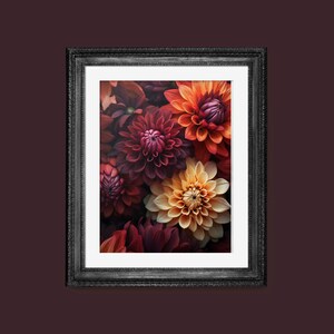 Moody Autumn Floral Photograph | Realistic Fall Art | PRINTABLE Download BlackRoseDigitals | AR 2:3