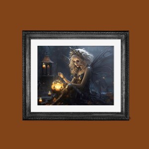 Gothic Halloween Fairy Portrait | Fantasy Faerie Art for Wall or Digital Frame | PRINTABLE Download BlackRoseDigitals | AR 3:2