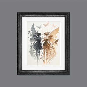 Moody Summer Fairy Watercolor | Grunge Summer Art | PRINTABLE Download BlackRoseDigitals | AR 2:3