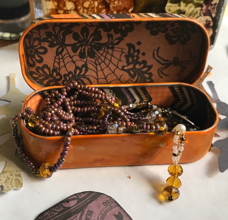 Stash box dice box gift box pill box metal jewelry box keepsake box gift for her Tiny Tins!