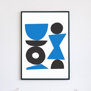 Equilibrium 2 Blue Art Print image 1