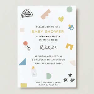 Binkies & Bottles Baby Shower Digital Invite Template image 5