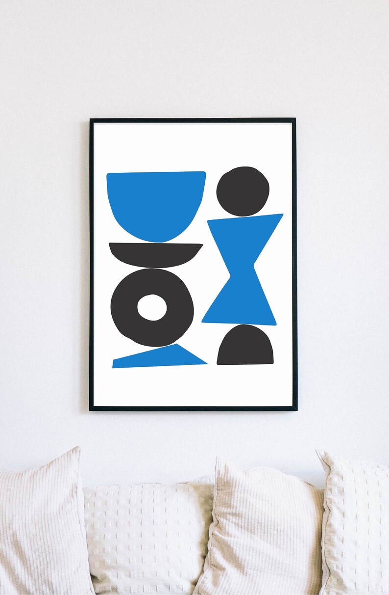 Equilibrium 2 Blue Art Print image 1