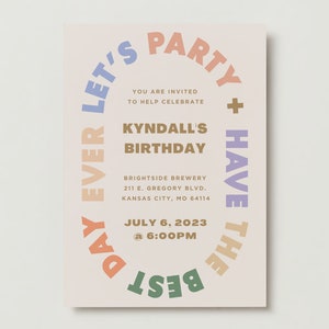 Let's Party Have the Best Day Ever Digital Invite Template image 6