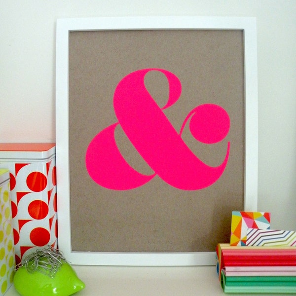 Ampersand Screen Print - Neon Pink (5th Edition)